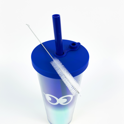 Gossipy Eye Tumbler in Silver-blue Gradient