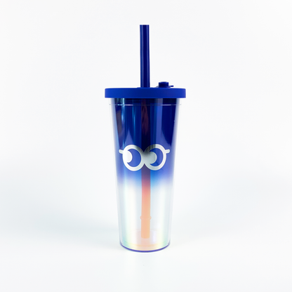 Gossipy Eye Tumbler in Silver-blue Gradient