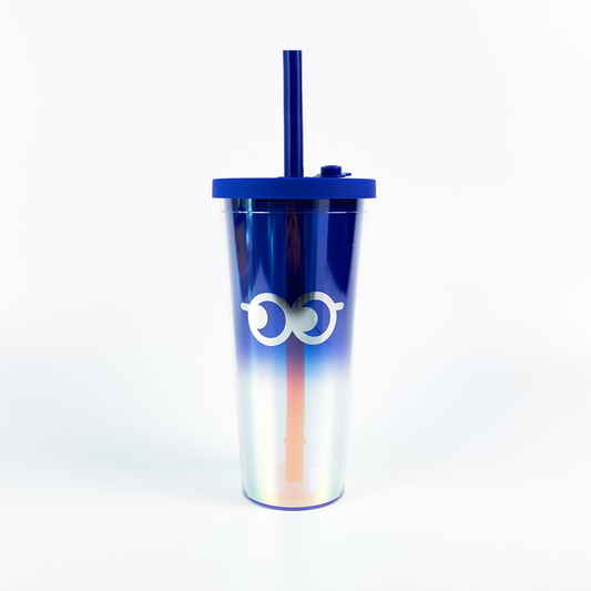 Gossipy Eye Tumbler in Silver-blue Gradient